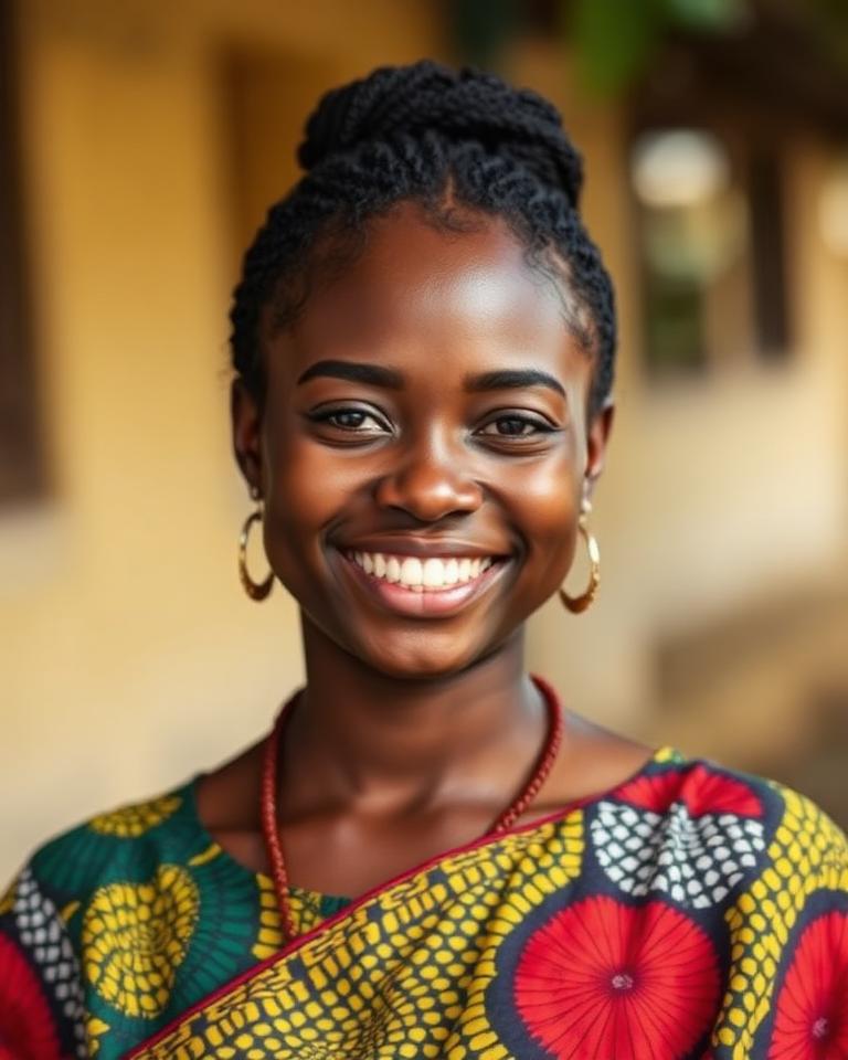 Portrait of a young Ghanaian woman